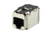 Mini-com cat 6a skærmet stp rj45 koblingsmodul sort