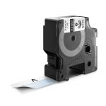 Dymo rhino industri tape selv-laminerende sort på hvid 24mm