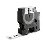 Dymo rhino industri tape vinyl sort på hvid 19mmx5,5m