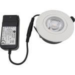 Nordtronic Low Profile Flexible G2 indbygningsspot 83 - Dim To Warm, 350lm, inkl. driver, Hvid (mat) / Inden- og udendrs