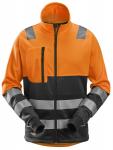 Snickers hiviz trøje med lynlås klasse 2 orange/sort str l