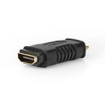 blister stk 1 sort abs lige guldplateret hun hdmi mini-stik hdmi adapter hdmi