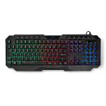 multimedia m 30 1 strmkabellngde drevet usb layout de qwertz led ngler membrane type-a usb keyboard gaming wired nedis