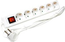 hvid ledning mm 5 3g1 mtr 4 1 med afbryder og jord med se 6-stikd schuko