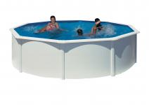 white cm 120 x 460 round pool basic fun swim