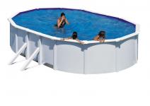 white cm 120 x 375 x 610 oval pool basic fun swim