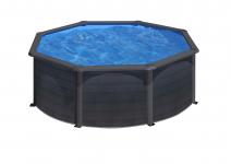 graphite black cm 120 x 350 round pool basic fun swim