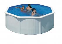 white cm 132 x 350 round pool basic fun swim