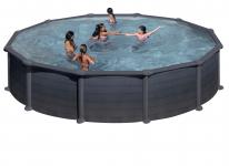 graphite black cm 132 x 550 round pool basic fun swim