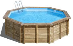 2 violette model - cm 127 x 500 pool wood round fun swim