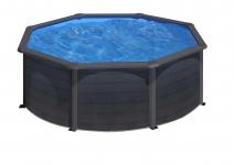 graphite black cm 132 x 350 round pool basic fun swim