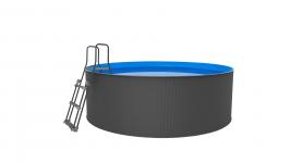 grey cm 90 x 460 round pool santorini fun swim