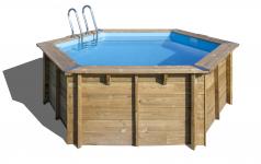 2 vanille model - cm 119 x 400 pool wood round fun swim