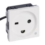 Mosaic stikkontakt dansk hospital m/LED 2P m/j 13A 2M hvid billede