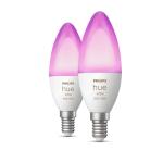 2-pak mpbar d mat e14 25w 3w 5 ambiance color white kerte led hue philips