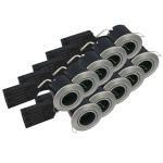 lyskilde u pakke stk 10 - ip44 87mm aluminium rstet b spot gu10 eco install uni nordtronic