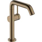 pvd bronze brstet bundventil op push svingtud med coolstart fine 210 hndvaskarmatur s tecturis hansgrohe