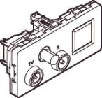 LK FUGAÂ® Antenneudtag Multimedie TV/Radio/RJ45 slutdåse lysegrå, TD372, 2 modul