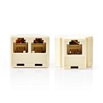 box elfenben abs splitter hun 6 4 rj11 2x hunstik rj11 rj11 type tilslutnings box wall telecom