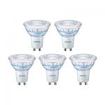 pak 5 - 50w mpbar d 36 lumen 355 gu10 hvid varm - 927 7w 3 value ledspot master philips