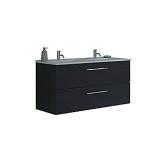 sort vask amber skuffer 2 med vask dobbel 121cm belpakke m mido dansani