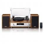 wood bluetooth og fm-radio dab pladespiller med g hifi-stereoanl lenco