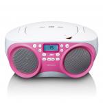 pink usb-afspiller og mp3- cd fm-radio rbar b lenco