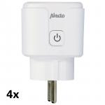hvid 4-pak 3680w 16a energimonitor med wi-fi-stik smart