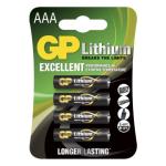 4-pak 24lf batteri lithium aaa gp