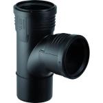 Geberit silent pp grenrør 87,5° 110/110mm, 2mf, sort