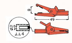 Minikrokodillenæb - 5002 sort 2mm