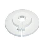 Hvid plastroset 2-delt til 15 mm rør ø 55 mm udv.