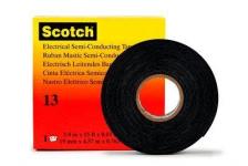 Scotch® tape 13 halv-ledende tape 19 mm x 4.5 m. sort ep gummi selv-vulkaniserende 0.76 mm tyk