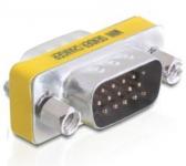Vga knsskifte adapter, sub-d hd15 han til han