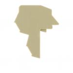Endeplade ap del2.5 dobbelt beige