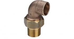 Viega vinkelunion med n 18 mm x 3/4 rødgods