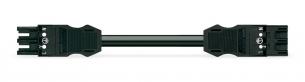 Mellemkabel 3x1,5mm2,hun/han1m hvid