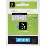 Dymo d1 tape sort/klar 24mmx7m