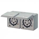Cee stikdåse dobbelt 2x5 polet 16a 400v