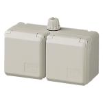Cee stikdåse dobbelt 3 polet 16a 230v + schuko