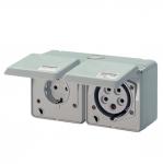 Cee stikdåse dobbelt 5 polet 16a 400v + schuko