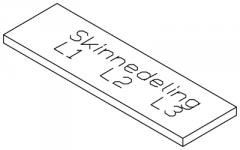 Skilt skinnedeling l1 l2 l3