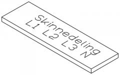 Skilt skinnedeling l1 l2 l3 n