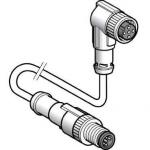 Jumperkabel pur m12 3-pin hun/han lige 2 meter xzcr1511040e2