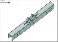 Travers type A1 L= 400 mm for 1 projektør