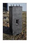 Færdig betonfundament med istøbte bolte