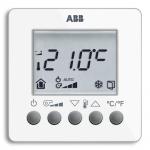 Knx rumtermostat med display farve: hvid 6138/11-84-500