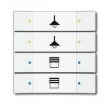 Knx betjeningselement 4/8 tryk farve: davos/studiehvid 6127/02-84-500