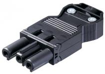 Gst18i3 stik skrue 250v/20a hun 0,75-2,5mm2 ø=6,5-10,5mm sort 92.931.3053.1