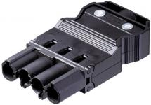 Gst18i4 stik skrue 250/400v/20a han 1,5-2,5mm2 ø=9,5-11,5mm sort